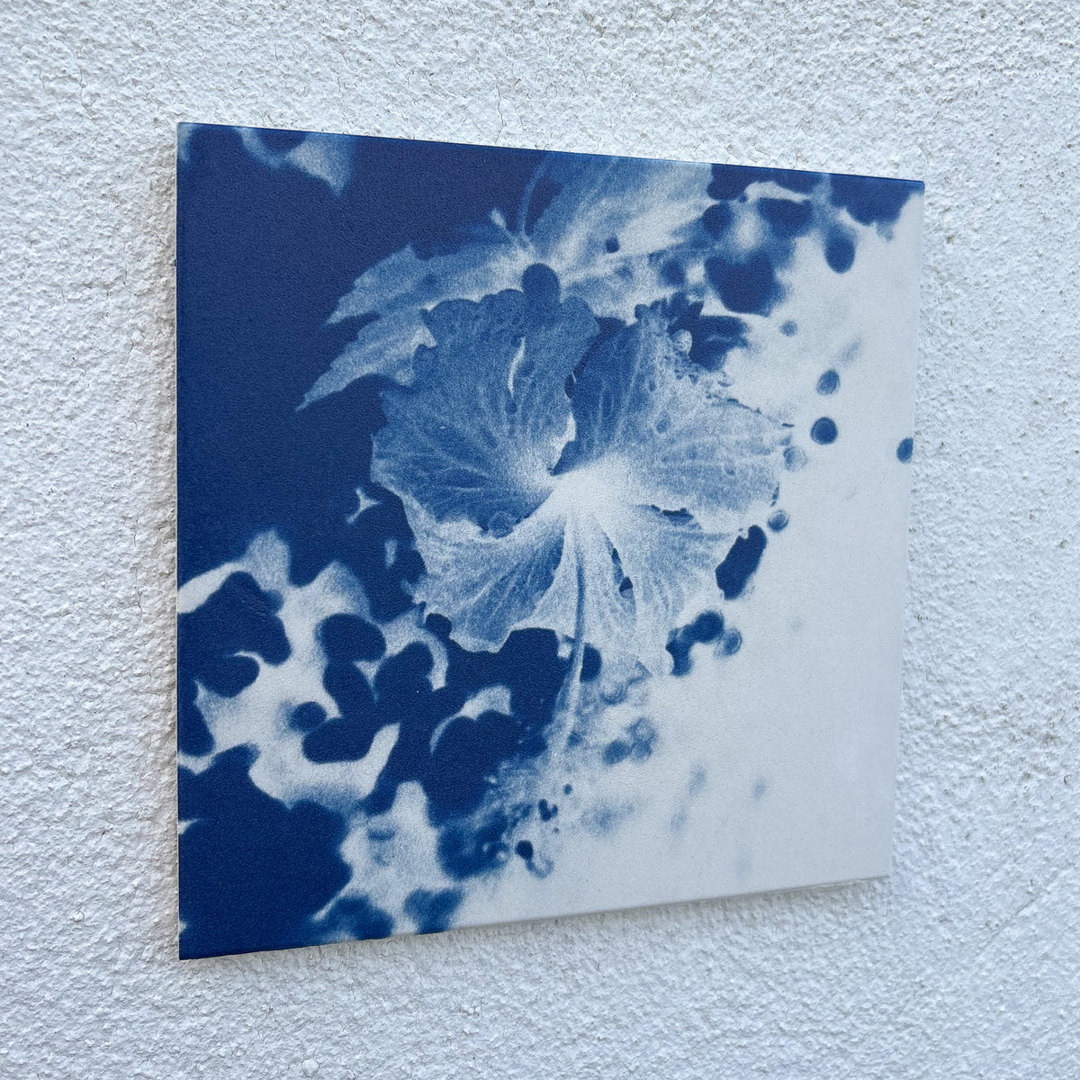 Hibiscus Cyanotype Tile