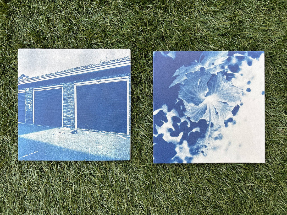 Hibiscus Cyanotype Tile